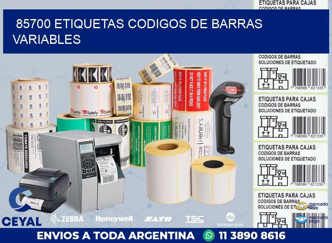 85700 ETIQUETAS CODIGOS DE BARRAS VARIABLES