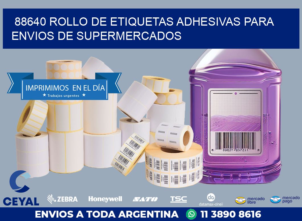 88640 ROLLO DE ETIQUETAS ADHESIVAS PARA ENVIOS DE SUPERMERCADOS