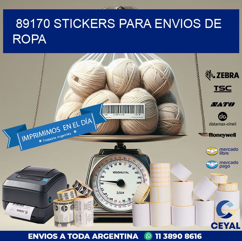 89170 STICKERS PARA ENVIOS DE ROPA