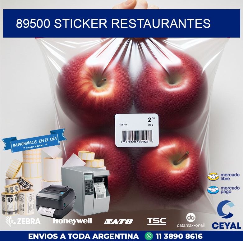 89500 STICKER RESTAURANTES