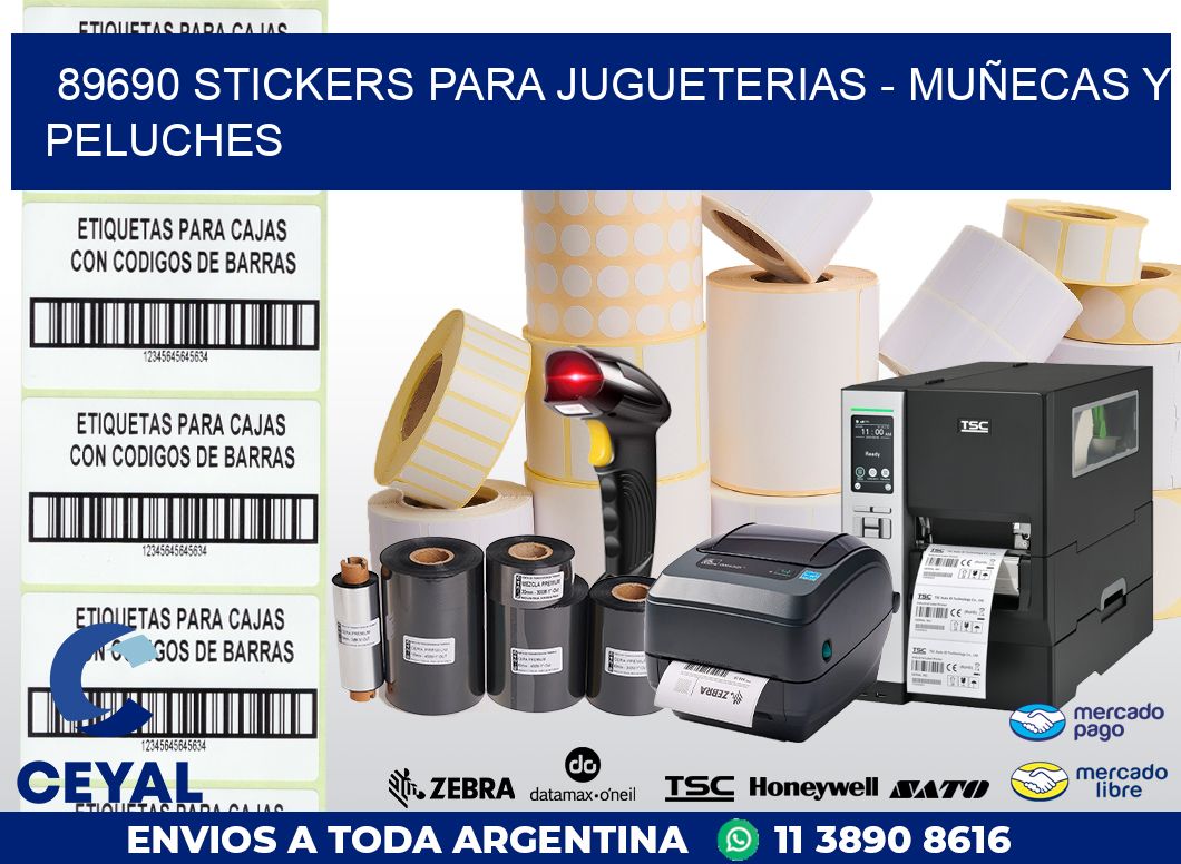 89690 STICKERS PARA JUGUETERIAS - MUÑECAS Y PELUCHES