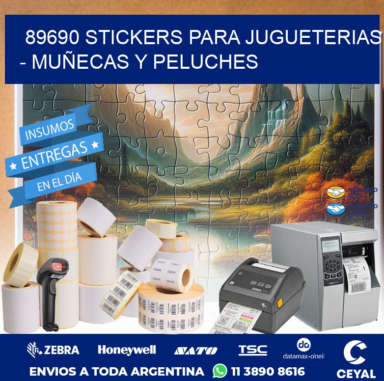 89690 STICKERS PARA JUGUETERIAS - MUÑECAS Y PELUCHES
