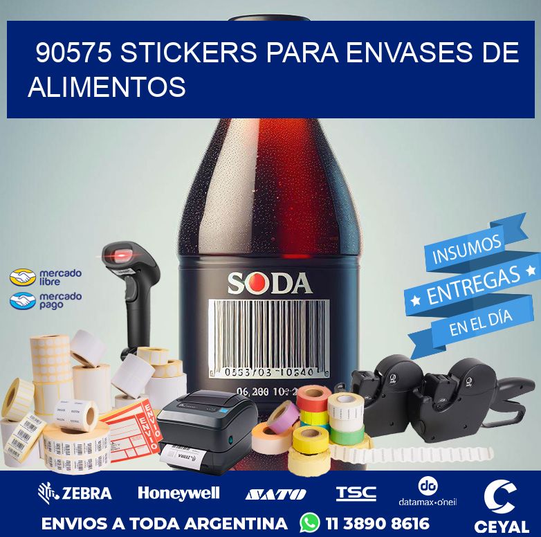 90575 STICKERS PARA ENVASES DE ALIMENTOS