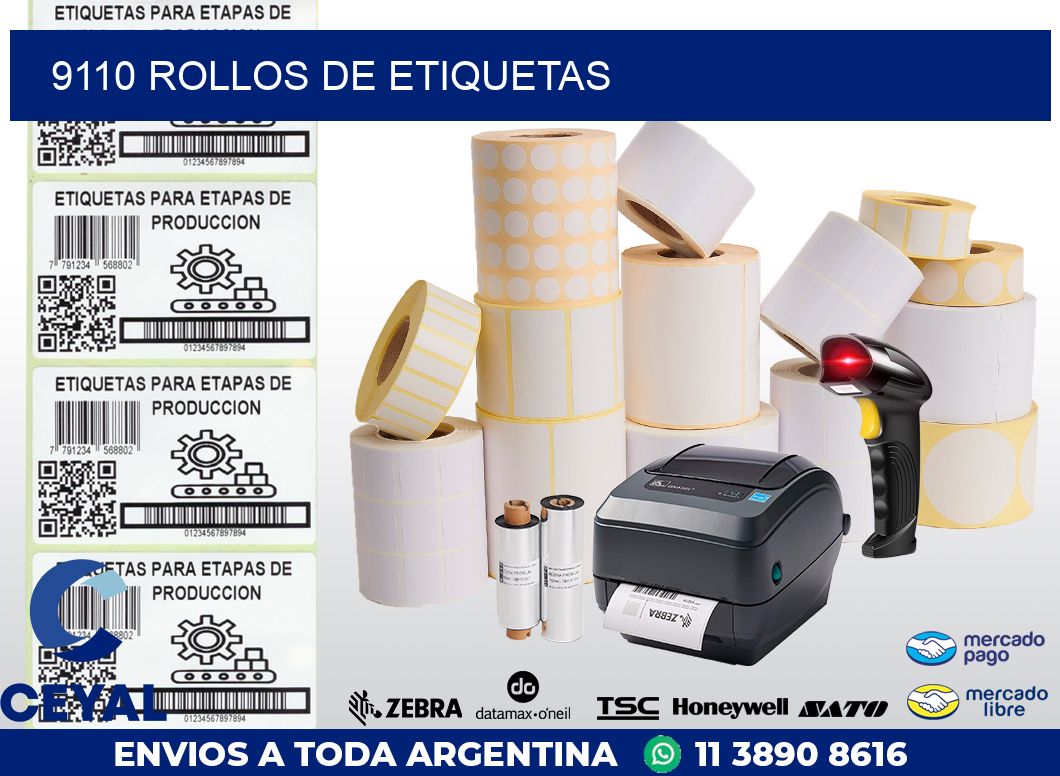 9110 ROLLOS DE ETIQUETAS