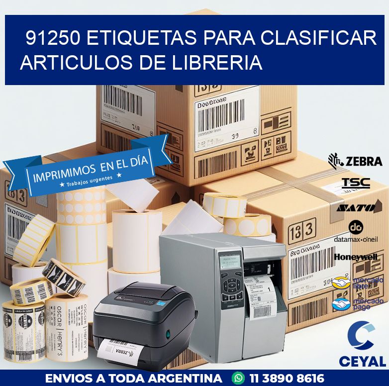91250 ETIQUETAS PARA CLASIFICAR ARTICULOS DE LIBRERIA