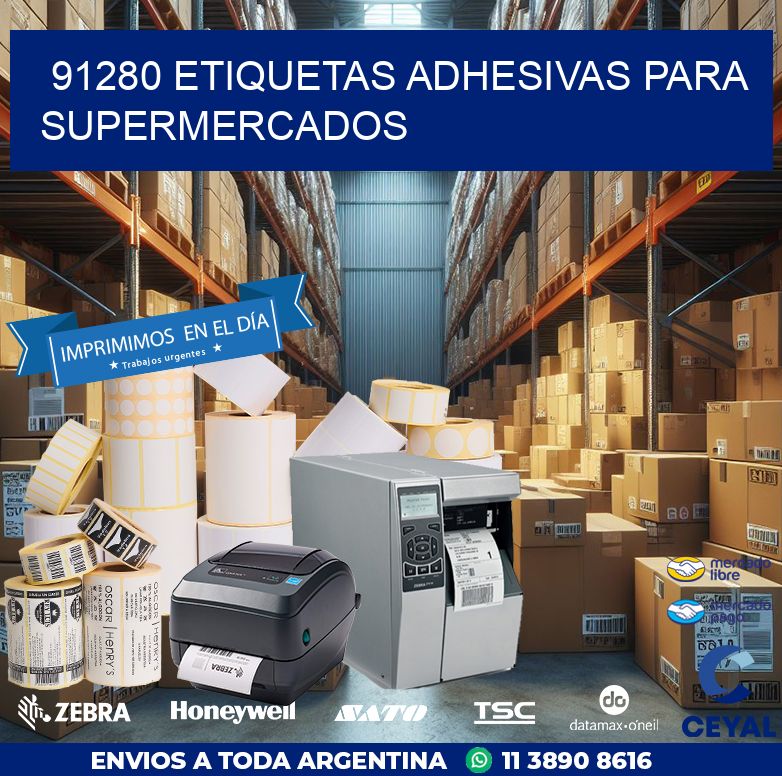 91280 ETIQUETAS ADHESIVAS PARA SUPERMERCADOS