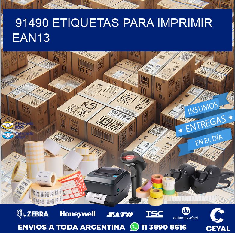 91490 ETIQUETAS PARA IMPRIMIR EAN13