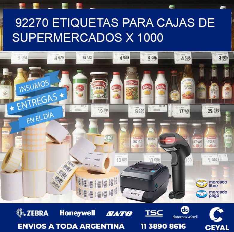 92270 ETIQUETAS PARA CAJAS DE SUPERMERCADOS X 1000