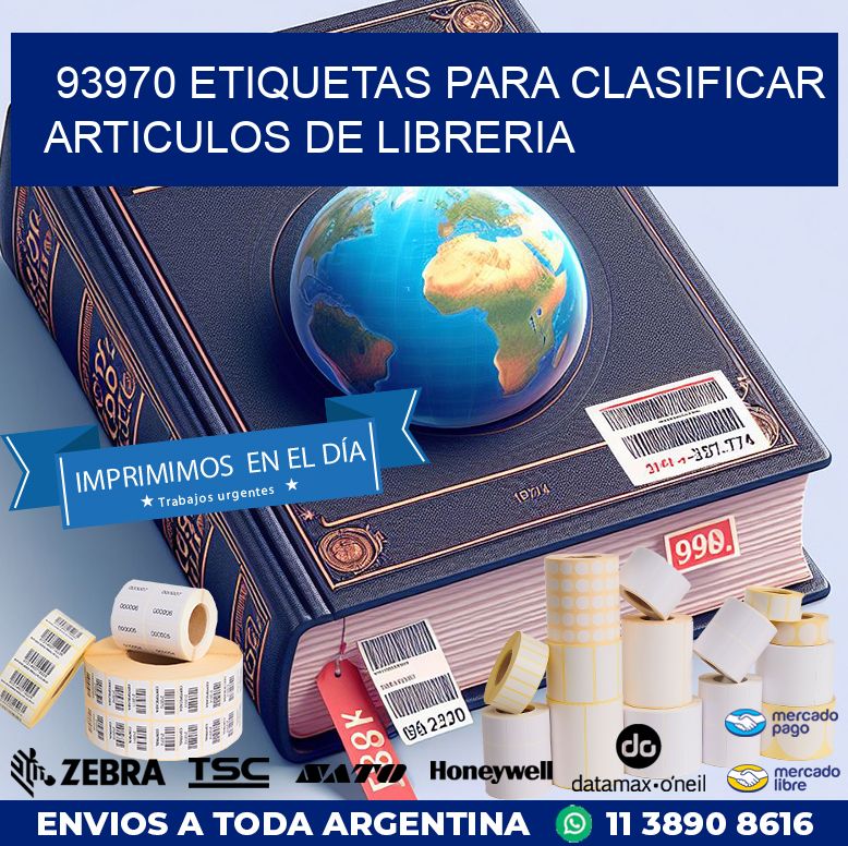 93970 ETIQUETAS PARA CLASIFICAR ARTICULOS DE LIBRERIA