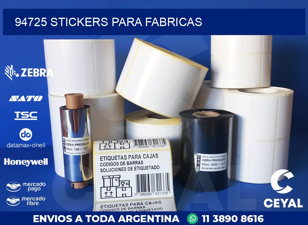 94725 STICKERS PARA FABRICAS