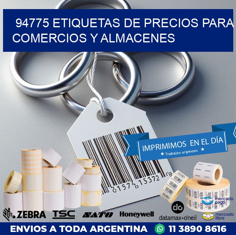 94775 ETIQUETAS DE PRECIOS PARA COMERCIOS Y ALMACENES