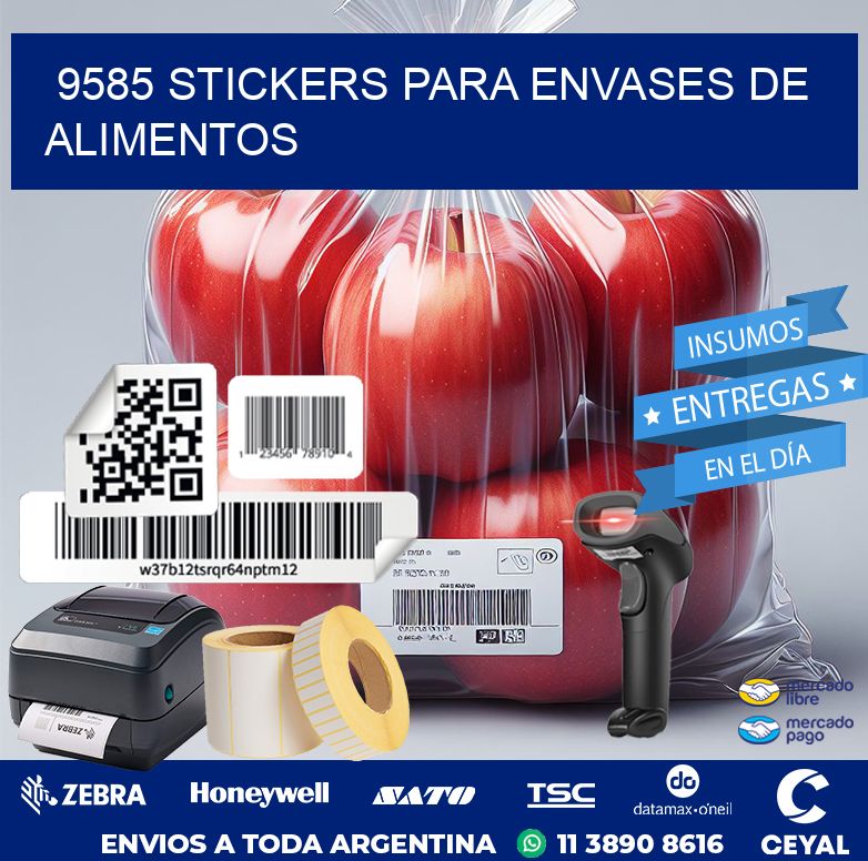 9585 STICKERS PARA ENVASES DE ALIMENTOS