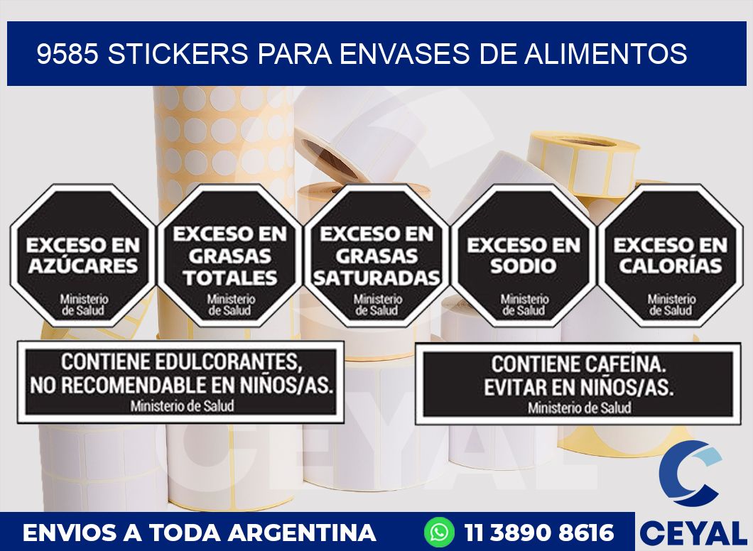 9585 STICKERS PARA ENVASES DE ALIMENTOS