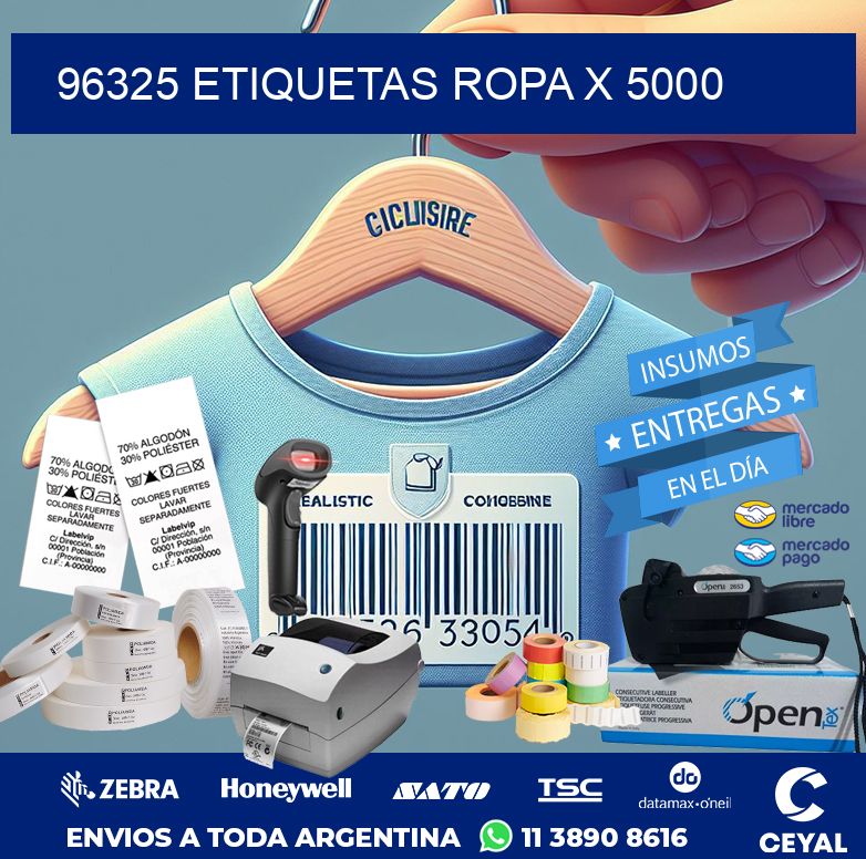 96325 ETIQUETAS ROPA X 5000