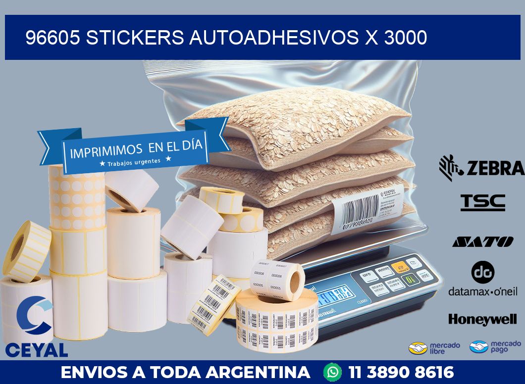 96605 STICKERS AUTOADHESIVOS X 3000