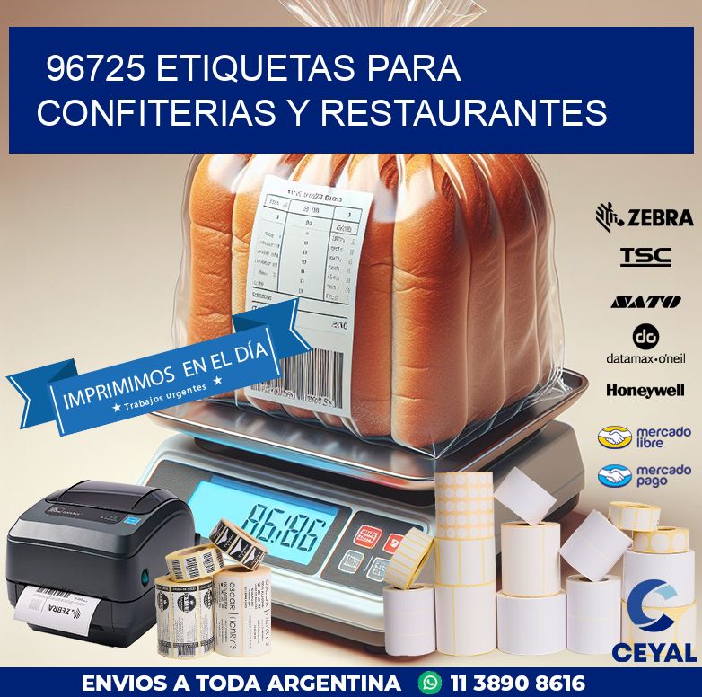 96725 ETIQUETAS PARA CONFITERIAS Y RESTAURANTES