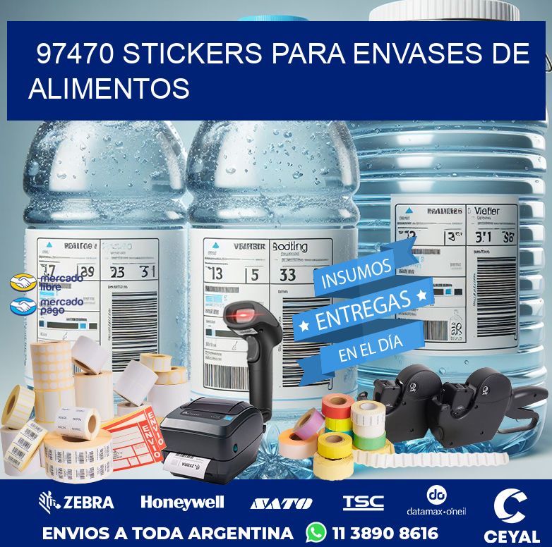 97470 STICKERS PARA ENVASES DE ALIMENTOS
