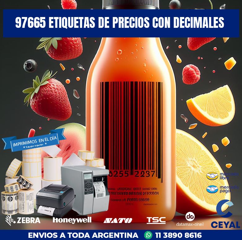 97665 ETIQUETAS DE PRECIOS CON DECIMALES