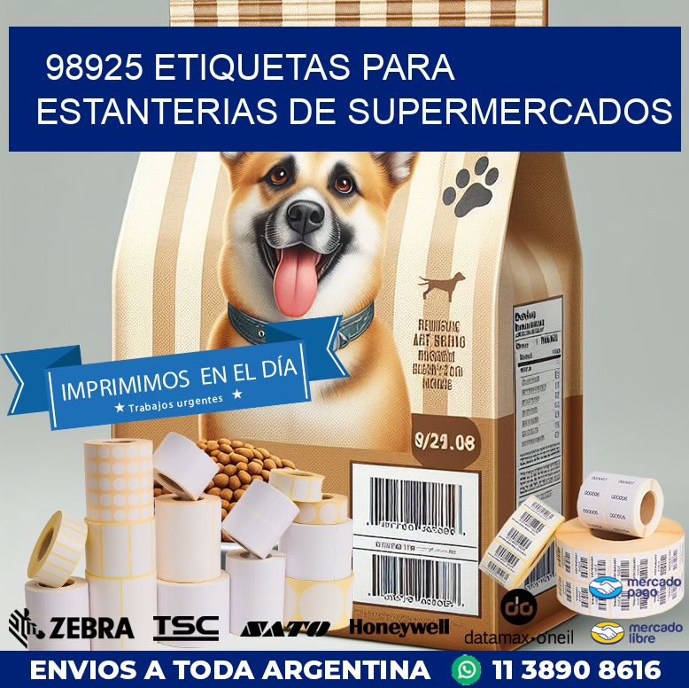 98925 ETIQUETAS PARA ESTANTERIAS DE SUPERMERCADOS