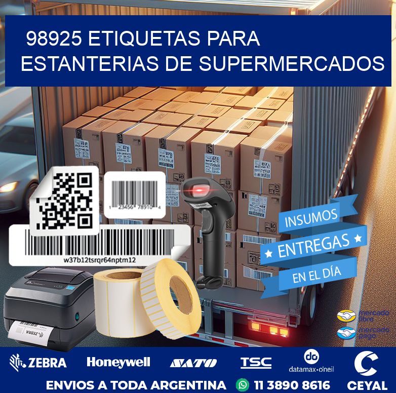 98925 ETIQUETAS PARA ESTANTERIAS DE SUPERMERCADOS