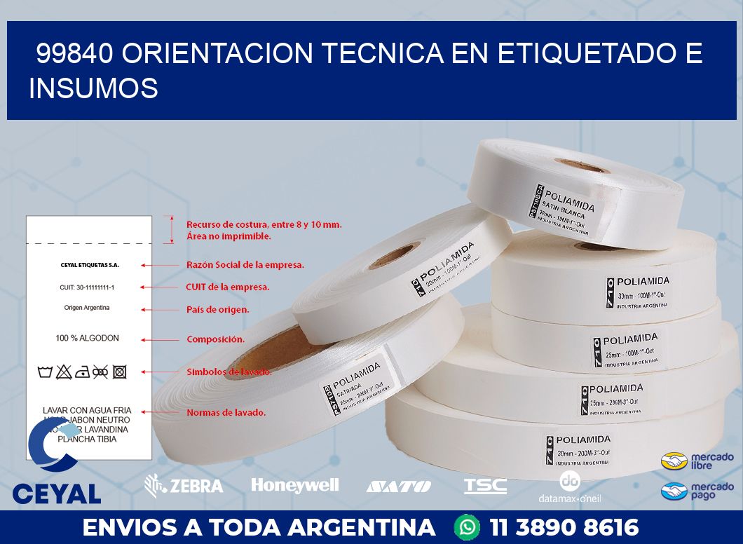 99840 ORIENTACION TECNICA EN ETIQUETADO E INSUMOS