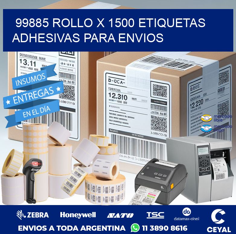 99885 ROLLO X 1500 ETIQUETAS ADHESIVAS PARA ENVIOS