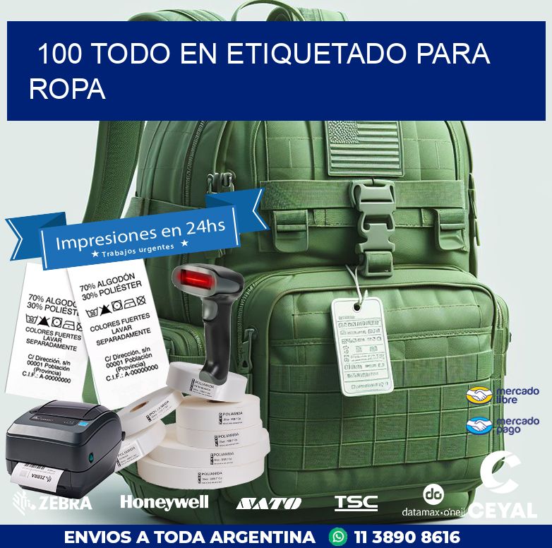 100 TODO EN ETIQUETADO PARA ROPA