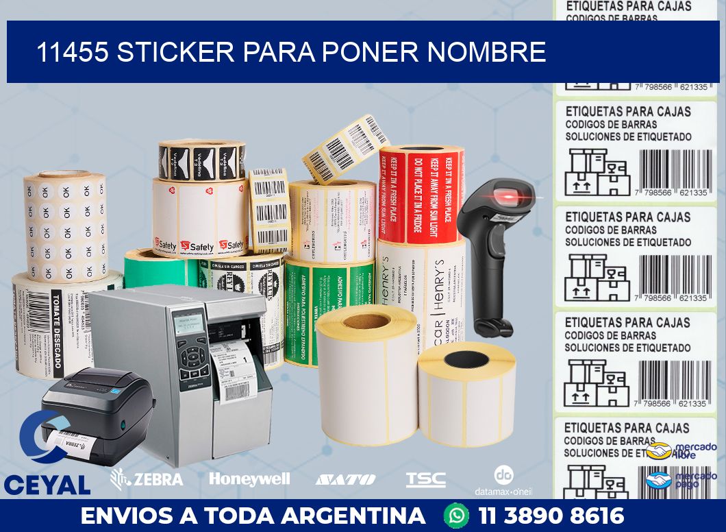 11455 STICKER PARA PONER NOMBRE