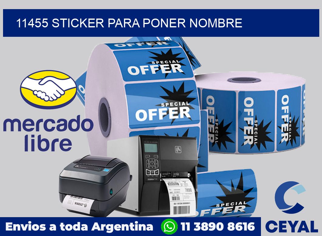 11455 STICKER PARA PONER NOMBRE