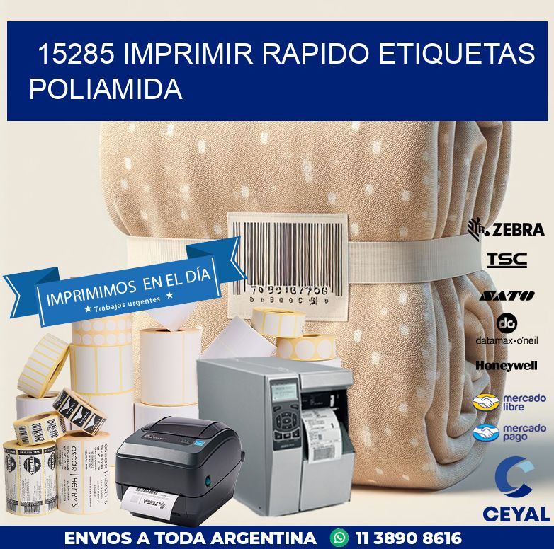 15285 IMPRIMIR RAPIDO ETIQUETAS POLIAMIDA