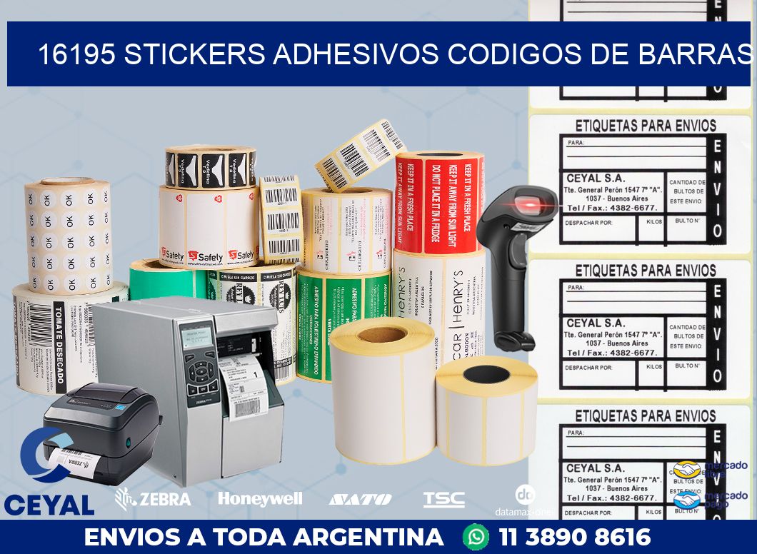 16195 stickers adhesivos codigos de barras