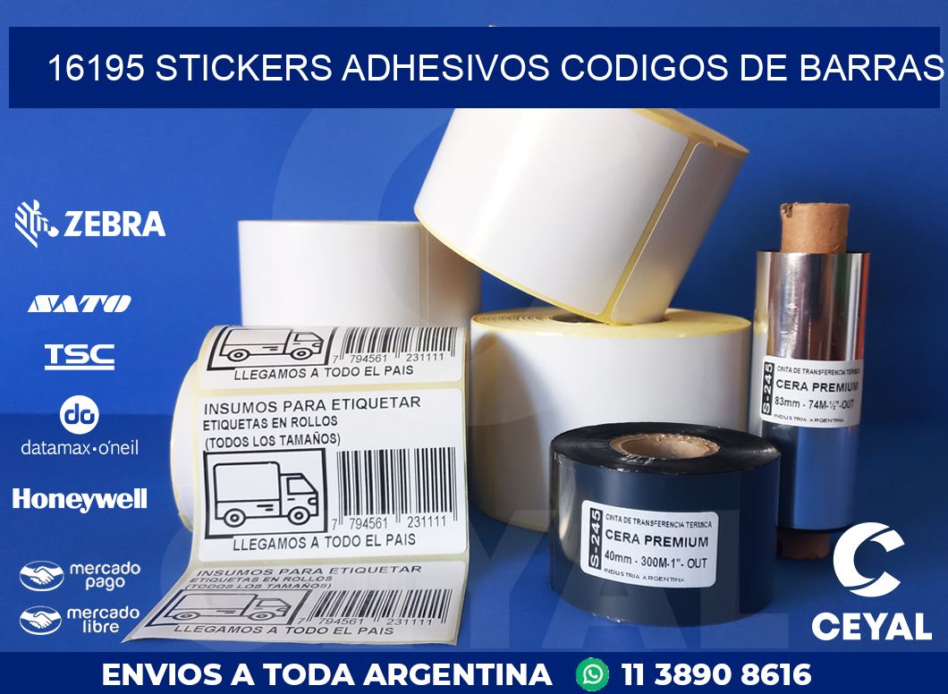 16195 stickers adhesivos codigos de barras