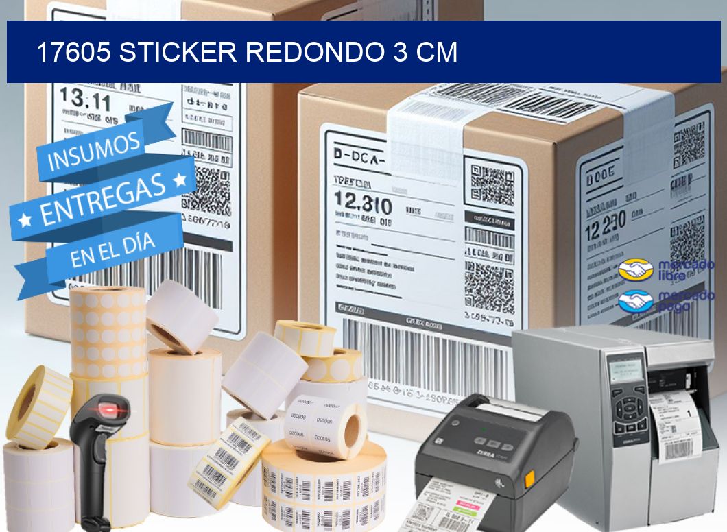 17605 STICKER REDONDO 3 CM