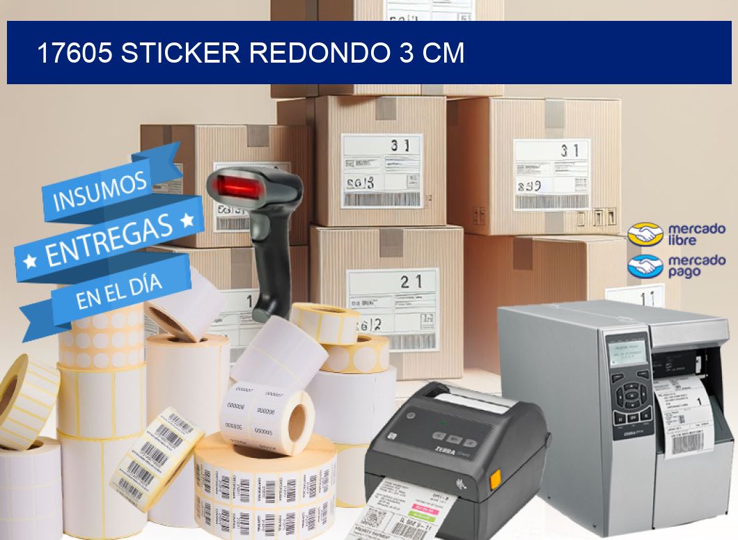 17605 STICKER REDONDO 3 CM