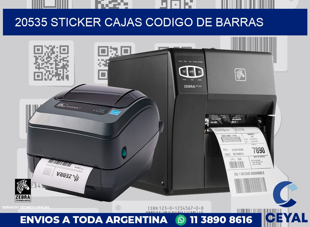 20535 STICKER CAJAS CODIGO DE BARRAS