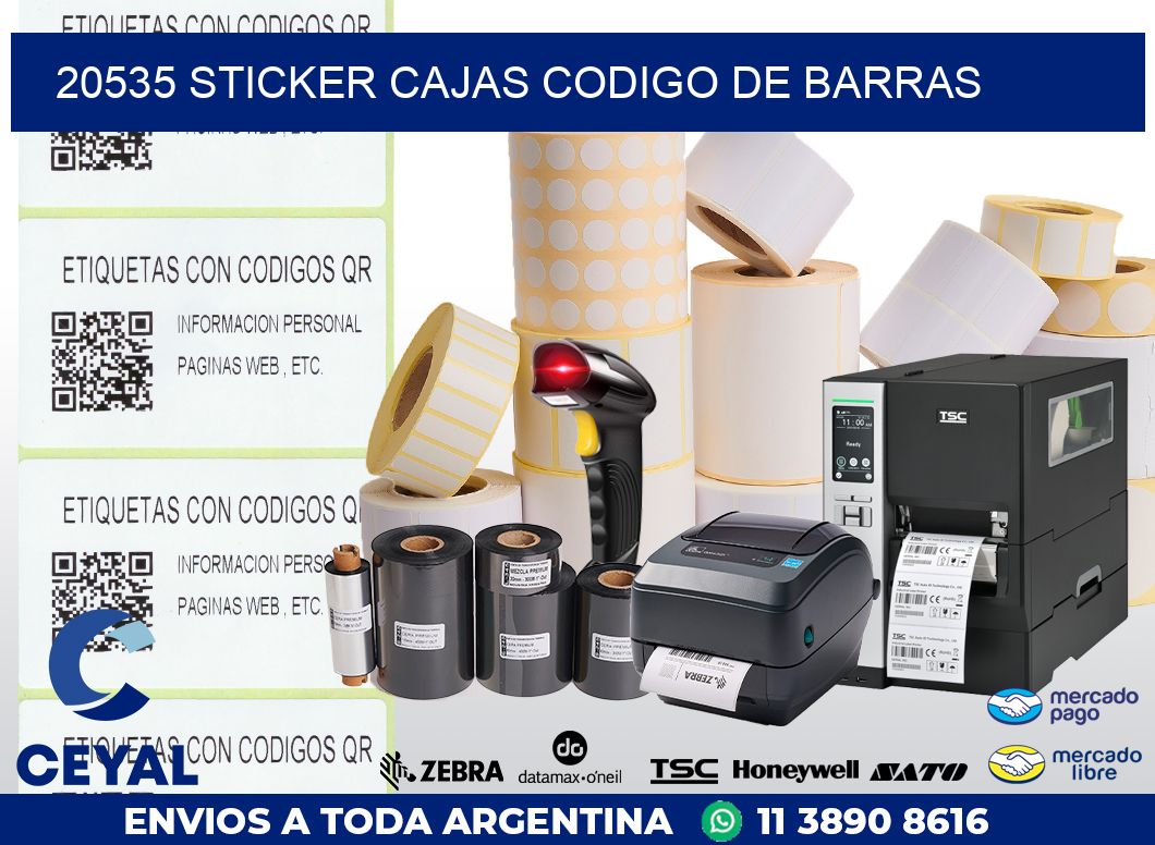 20535 STICKER CAJAS CODIGO DE BARRAS