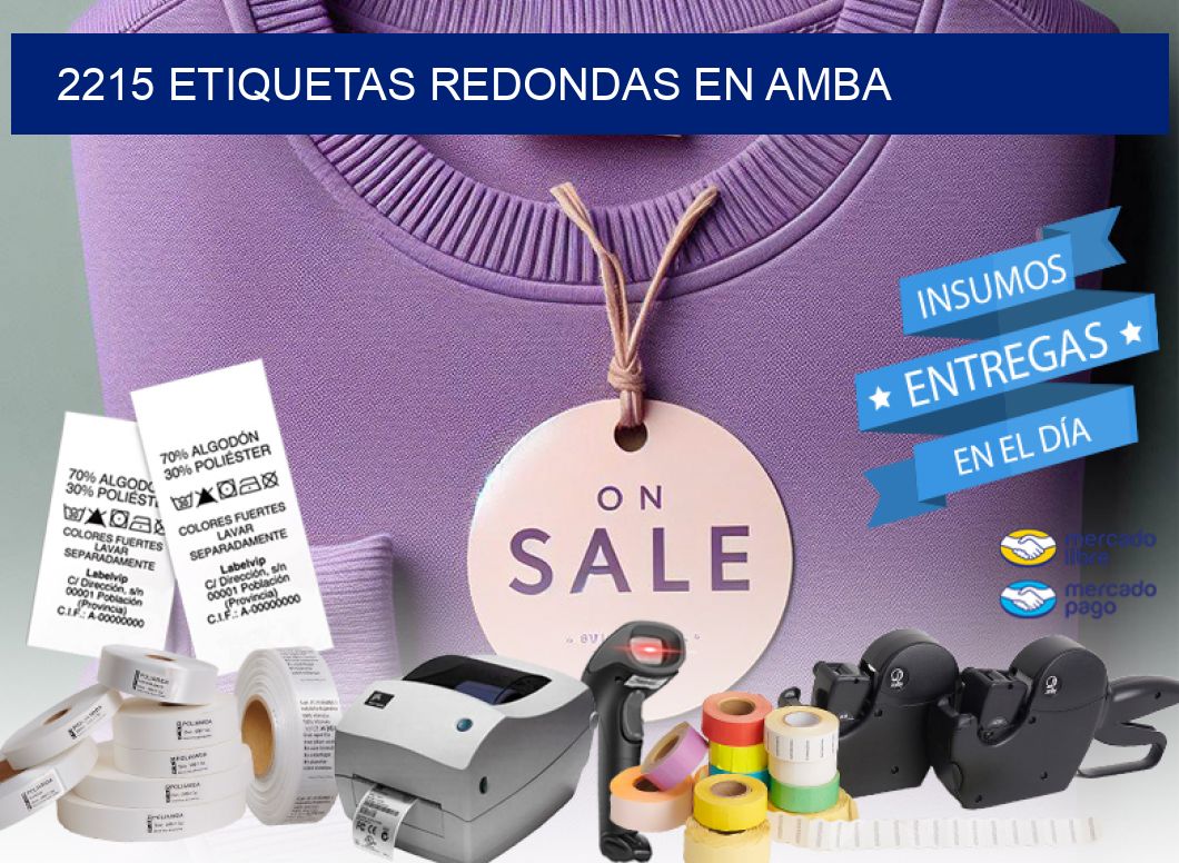 2215 ETIQUETAS REDONDAS EN AMBA