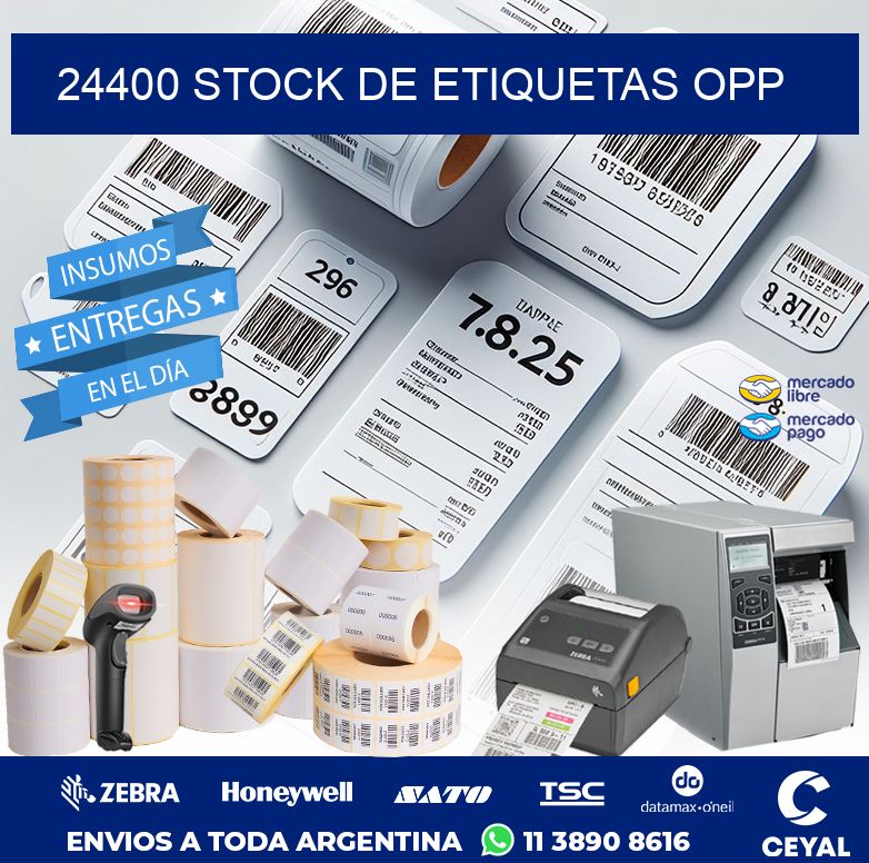 24400 STOCK DE ETIQUETAS OPP