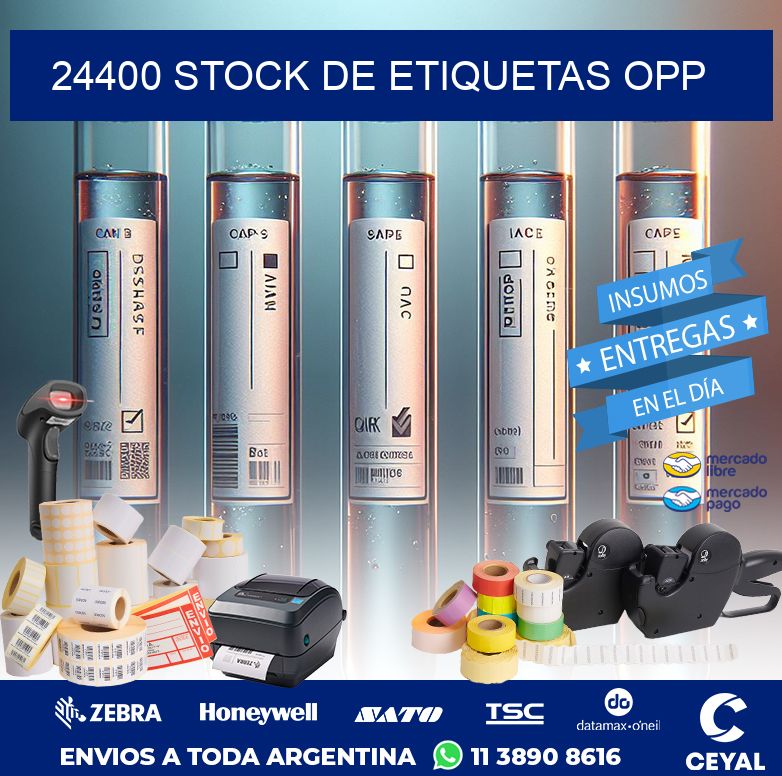 24400 STOCK DE ETIQUETAS OPP