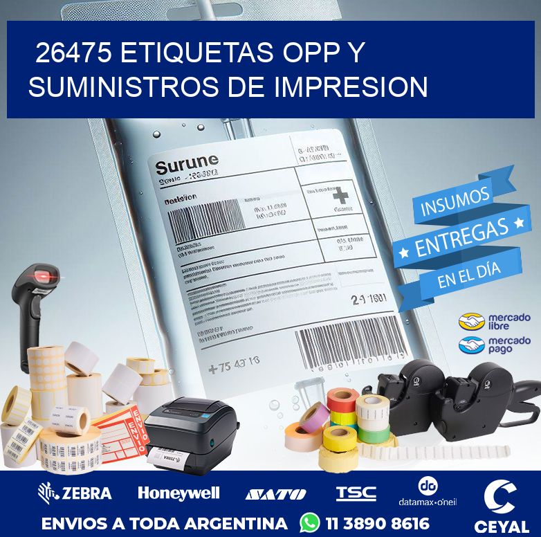 26475 ETIQUETAS OPP Y SUMINISTROS DE IMPRESION