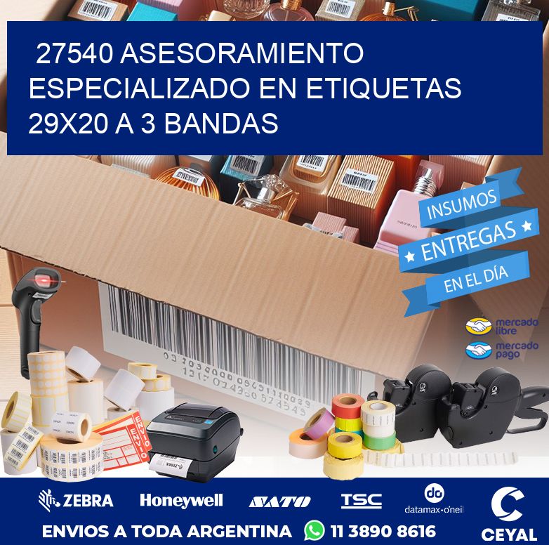 27540 ASESORAMIENTO ESPECIALIZADO EN ETIQUETAS 29X20 A 3 BANDAS