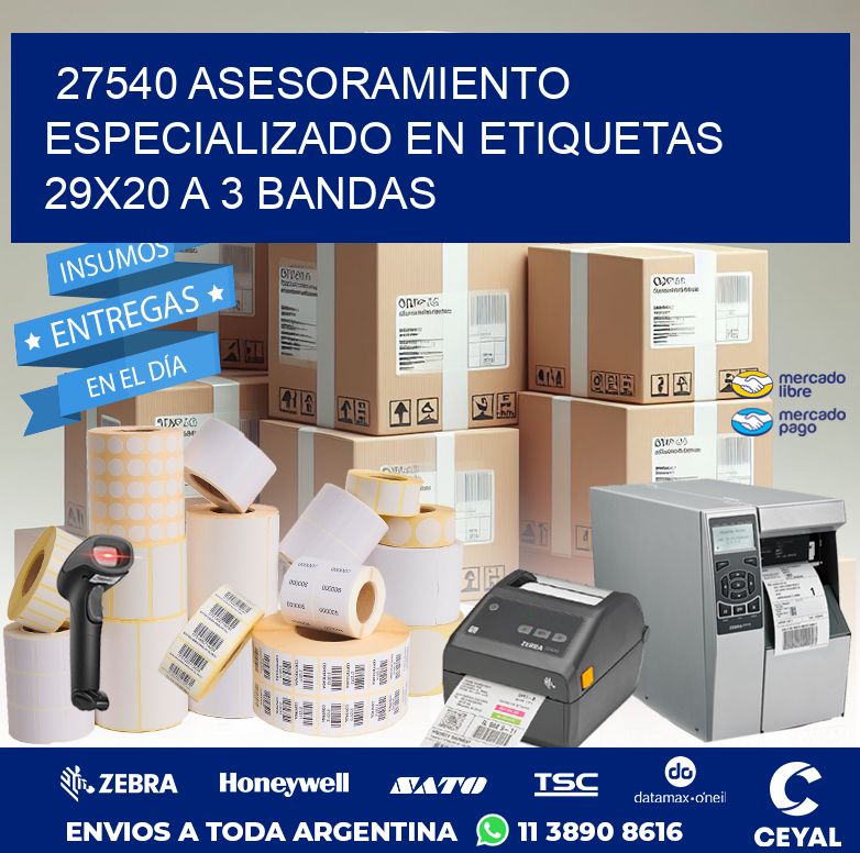 27540 ASESORAMIENTO ESPECIALIZADO EN ETIQUETAS 29X20 A 3 BANDAS