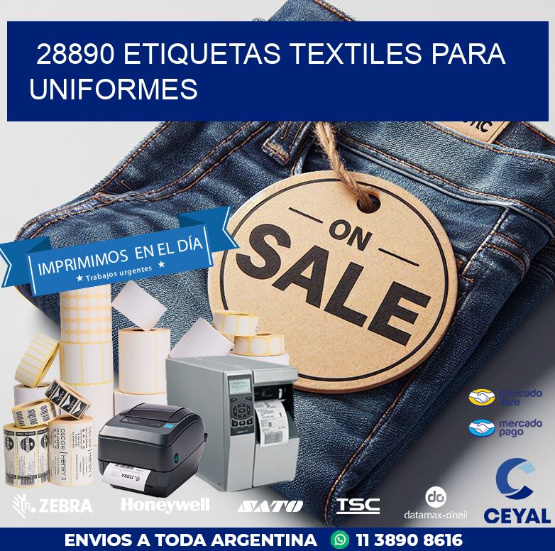 28890 ETIQUETAS TEXTILES PARA UNIFORMES