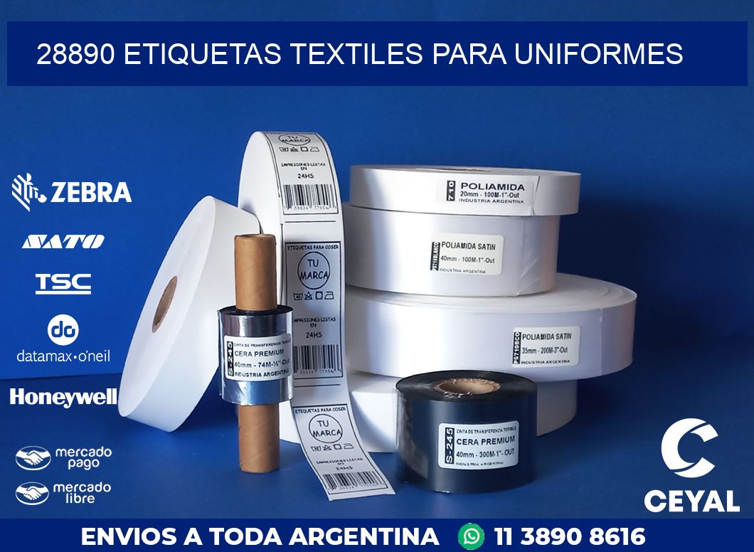 28890 ETIQUETAS TEXTILES PARA UNIFORMES