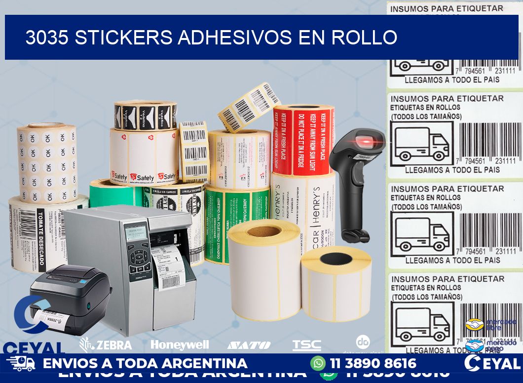 3035 STICKERS ADHESIVOS EN ROLLO