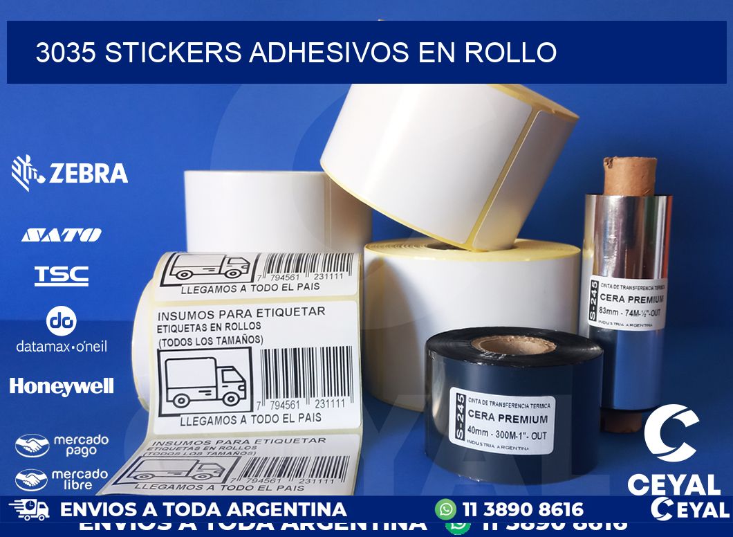 3035 STICKERS ADHESIVOS EN ROLLO