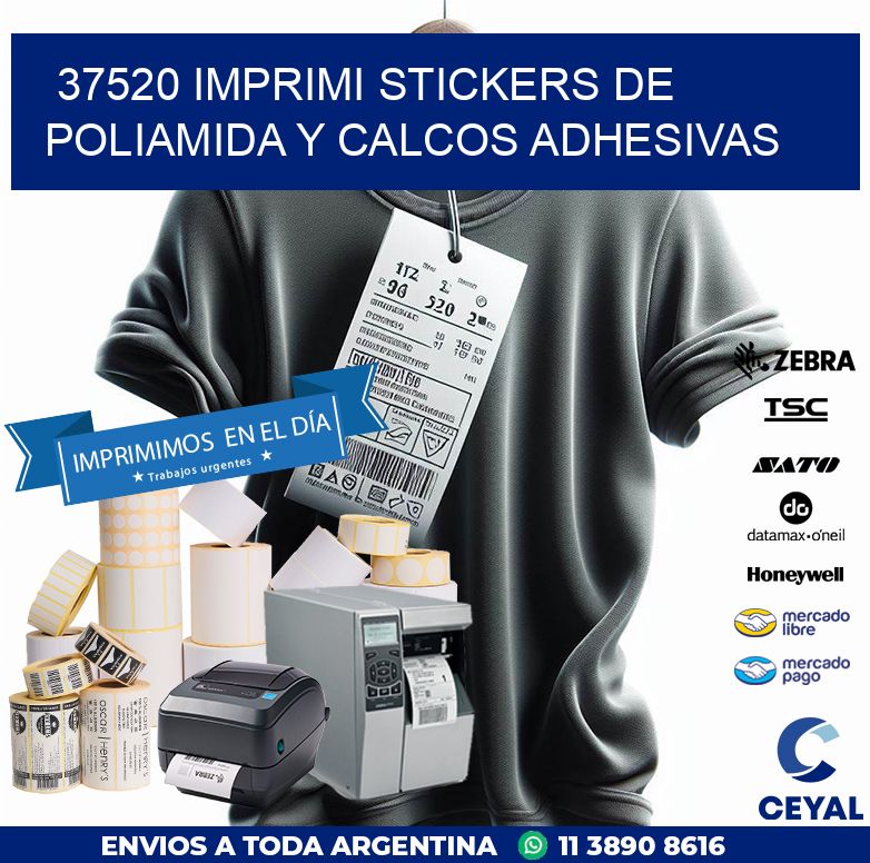 37520 IMPRIMI STICKERS DE POLIAMIDA Y CALCOS ADHESIVAS