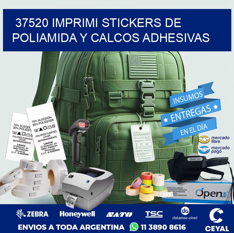 37520 IMPRIMI STICKERS DE POLIAMIDA Y CALCOS ADHESIVAS