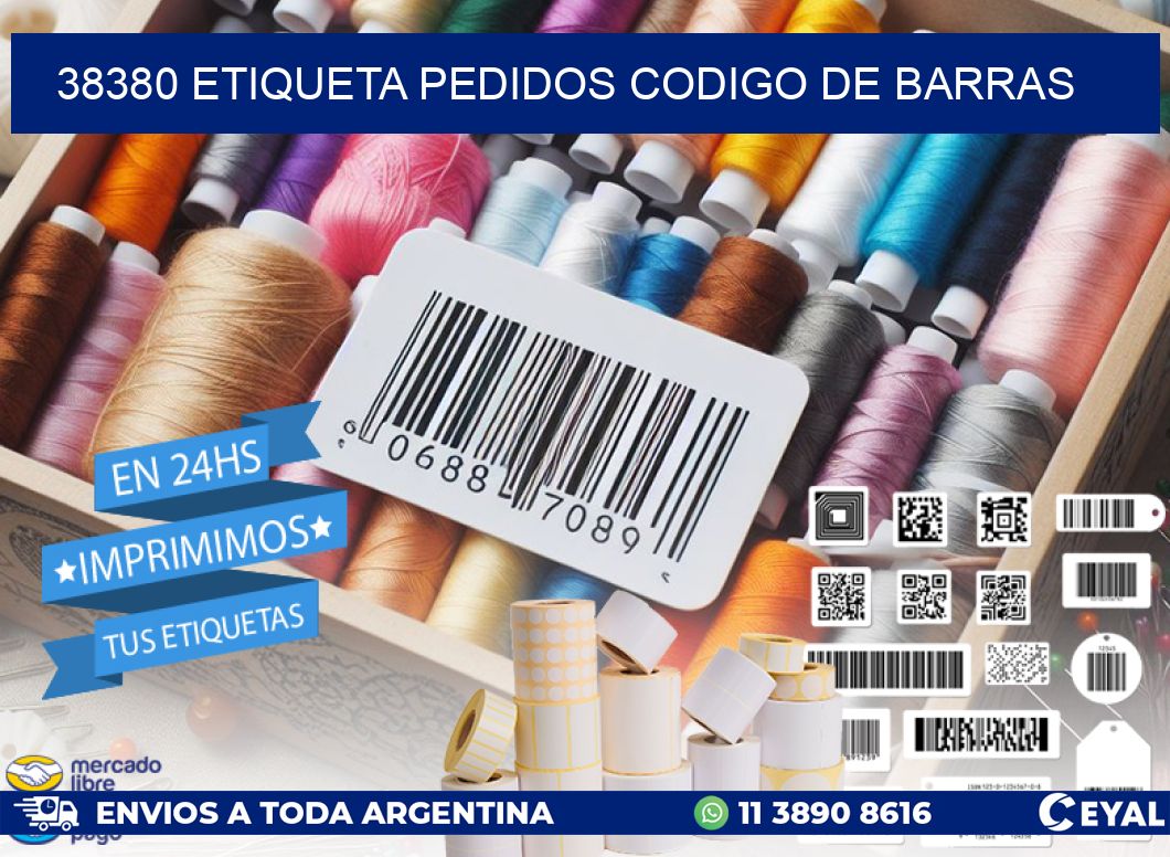 38380 etiqueta pedidos codigo de barras