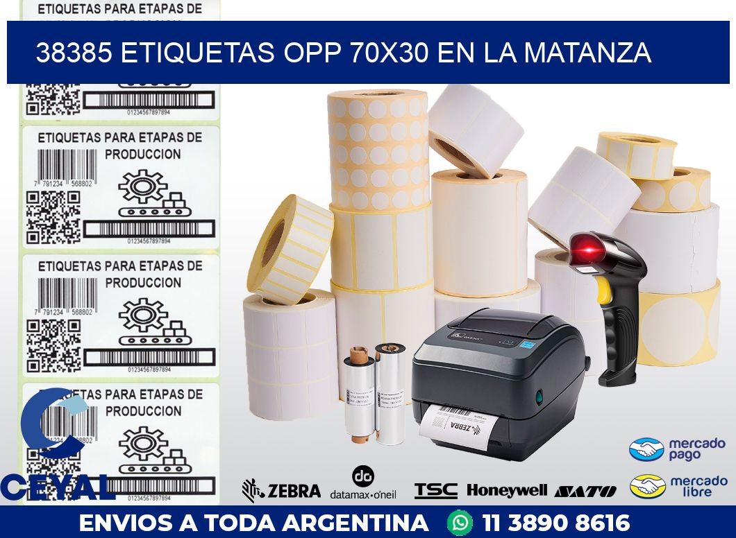 38385 ETIQUETAS OPP 70X30 EN LA MATANZA